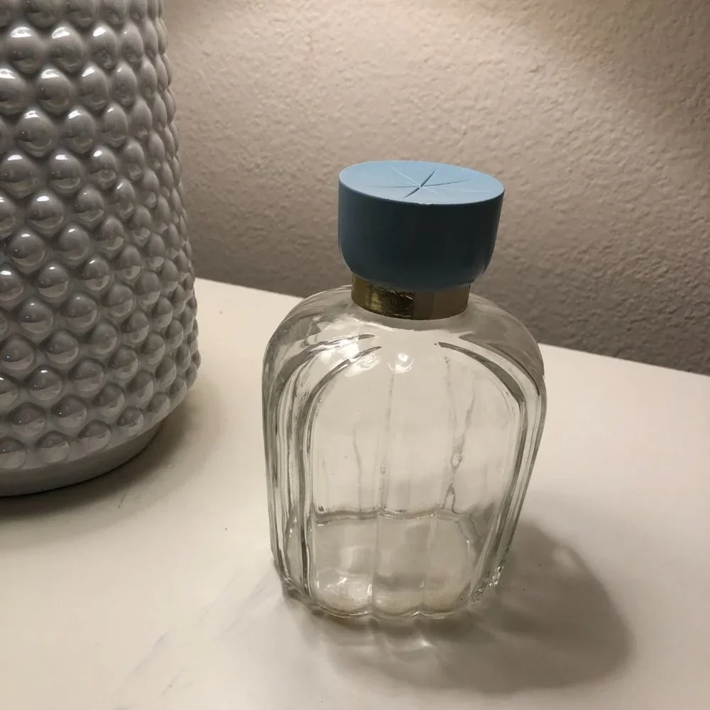 Vintage Early American Old Spice Bath Salts Shulton Glass Bottle #346
